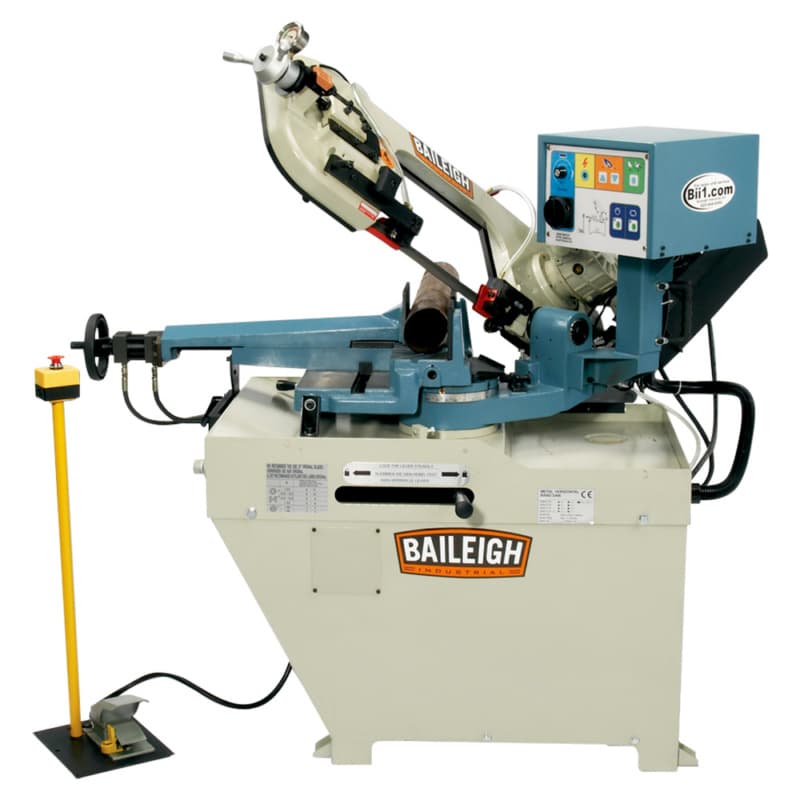 Baileigh BS-260SA 1.5 HP Semi-Auto Band Saw, 1 Phase/110V/220V
