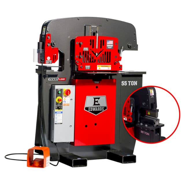Edwards 55231522 55 Ton Ironworker with 10" Brake, 1 Phase/230V