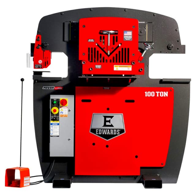 Edwards IW100-3P460-AC600 7.5 HP 100 Ton Ironworker with Powerlink, 3 Phase/460V