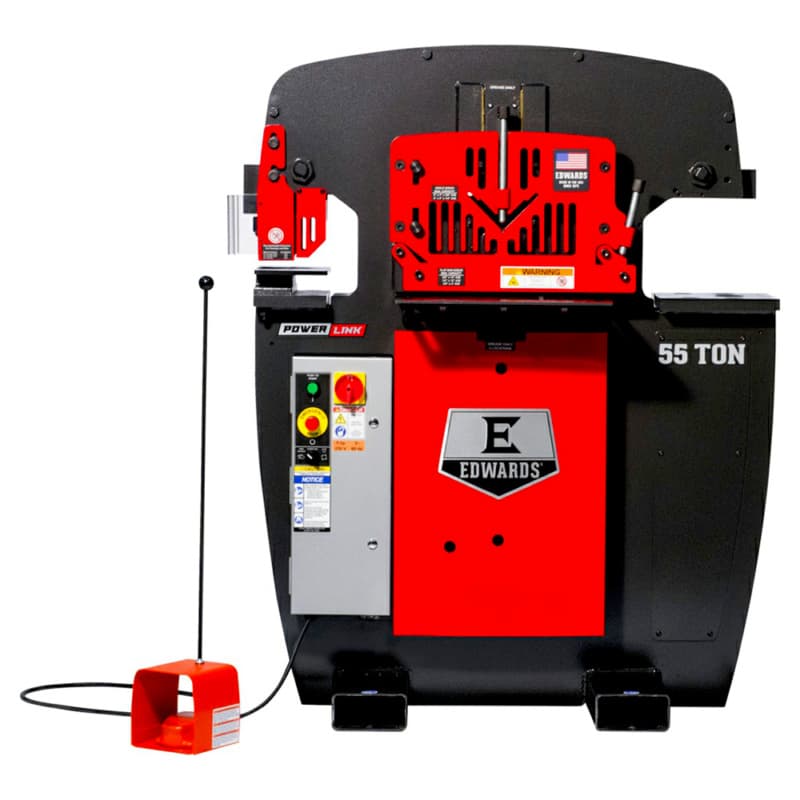Edwards IW55-3P460-AC500 5 HP 55 Ton Ironworker with Powerlink, 3 Phase/460V