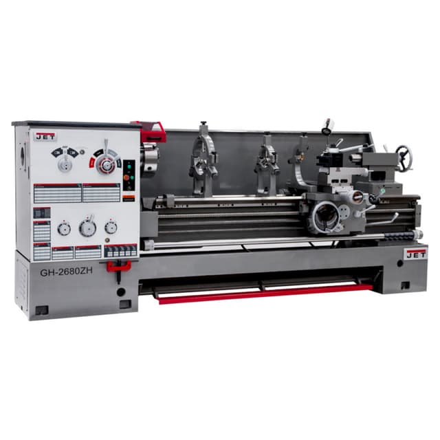 Jet Tools GH-2680ZH 4-1/8" x 10 HP Spindle Bore Lathe with ACU-RITE 203 DRO, 3 Phase/230V/460V