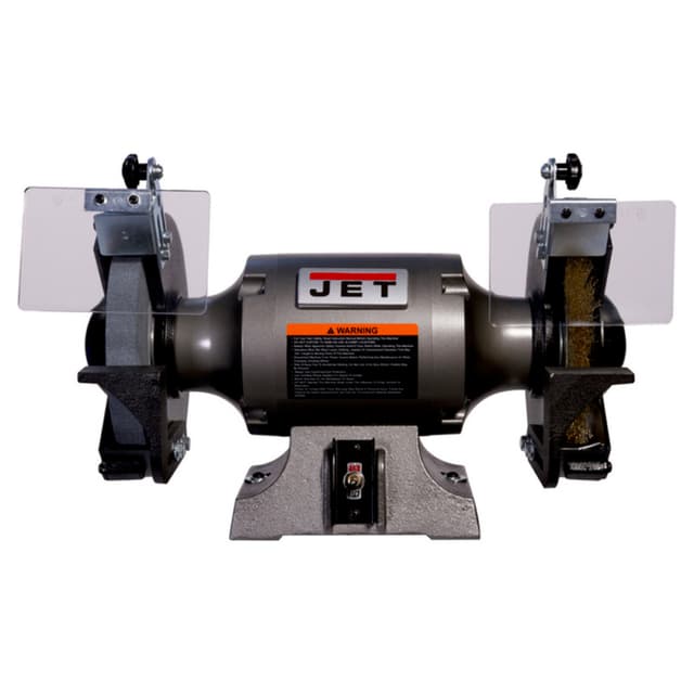 Jet Tools JBG-8W 1 HP Shop Grinder with Grinding Wheel/Wire Wheel, 1 Phase/115V