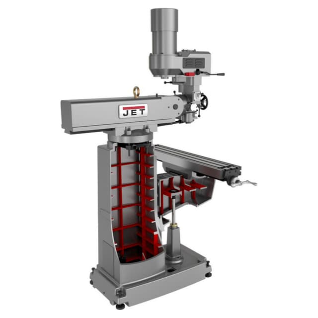 Jet Tools JTM-1050EVS2/230 3 HP Milling Machine with 3-Axis Powerfeeds/Air Powered Drawbar, 3 Phase/230V