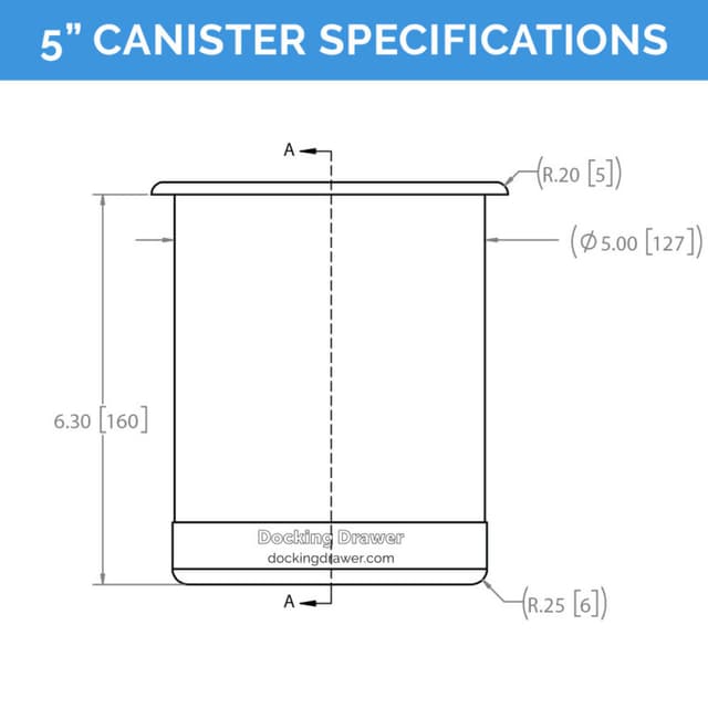 Docking Drawer Drawer Insert Capped Canister