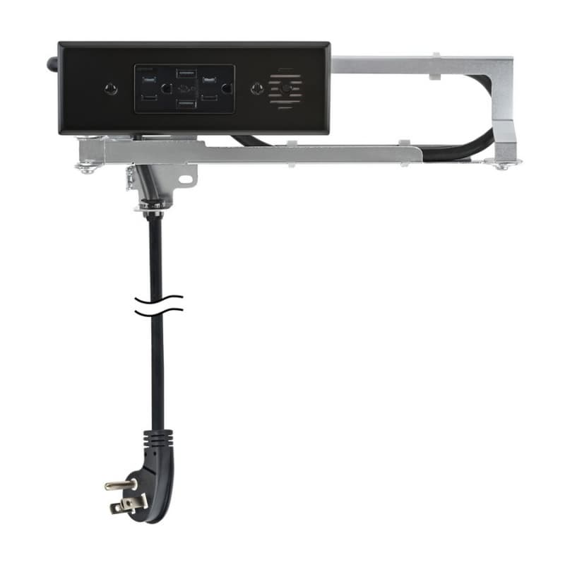 Docking Drawer Blade In-Drawer Outlet with 2 15-amp AC outlets and 2 USB-A ports, Black