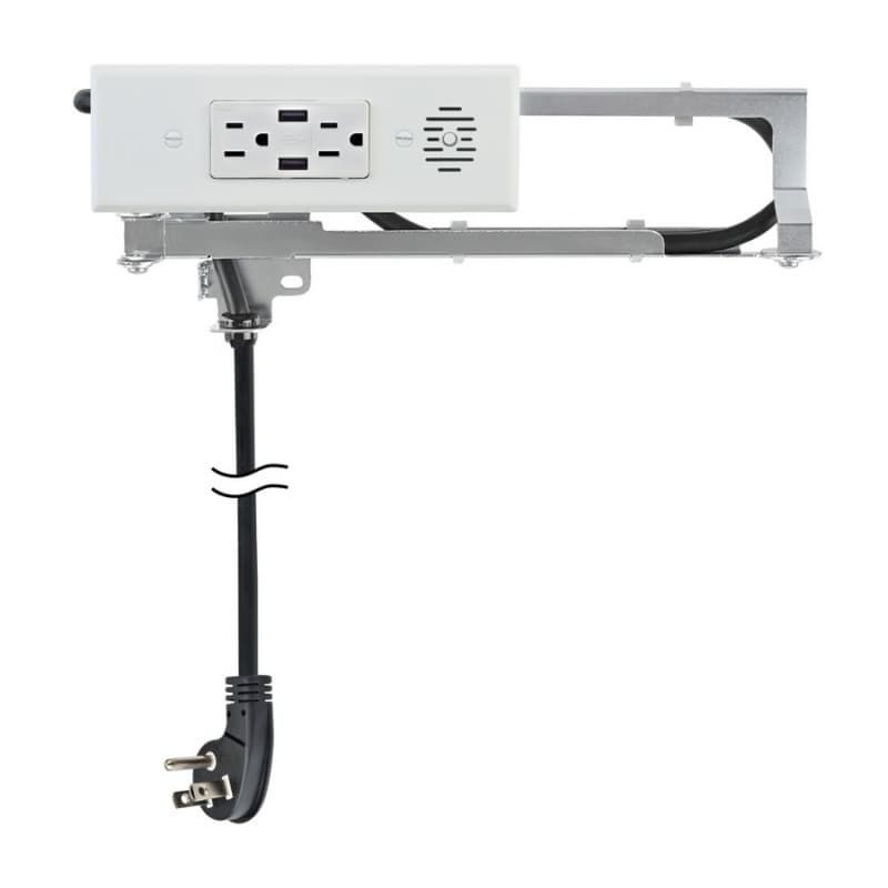 Docking Drawer Blade In-Drawer Outlet with 2 15-amp AC outlets and 2 USB-A ports, White