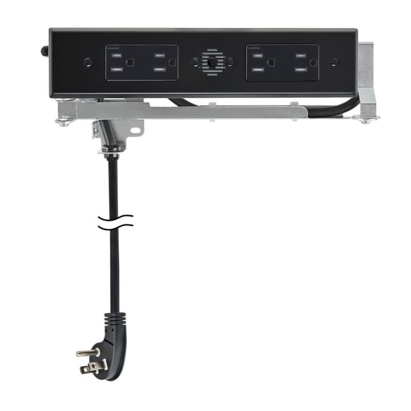 Docking Drawer Blade Duo In-Drawer Outlet with 4 15-amp AC outlets, Black
