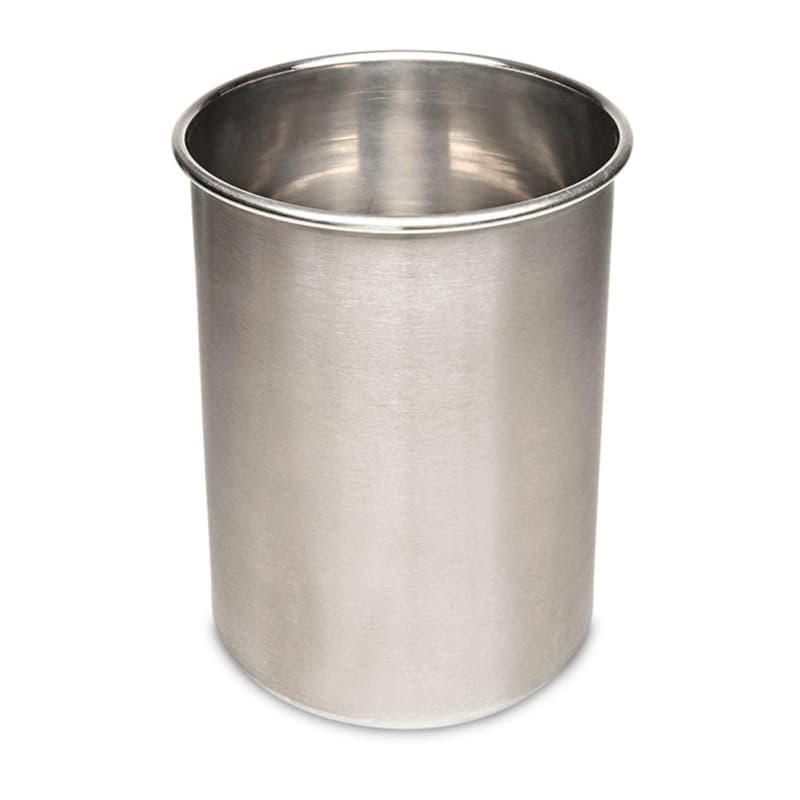 5" Round Closed Bottom Docking Drawer Canister, Stainless Steel