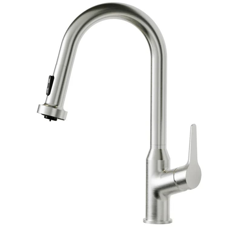 Dockton Single-Handle Pull-Down Kitchen Faucet with Dual-Function Sprayer, Stainless Steel
