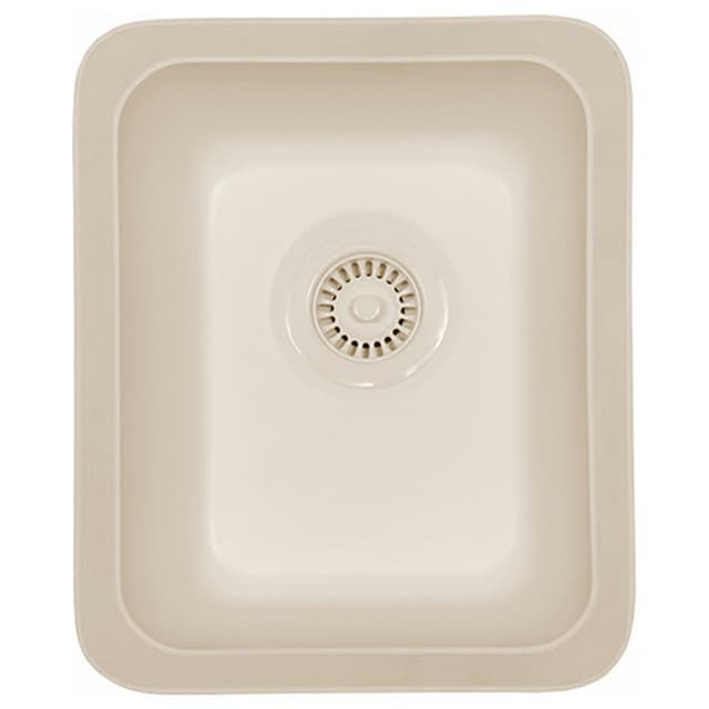 A-315 Acrylic Undermount Single Bowl Vanity Bar/Prep Sink, 14" x 17" x 6", Bisque