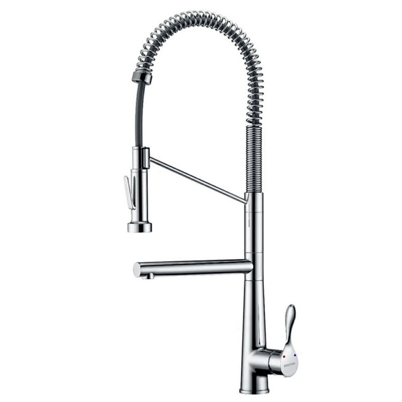 Tumba Single-Handle Pull-Down Kitchen Faucet with Dual-Function Sprayer, Chrome