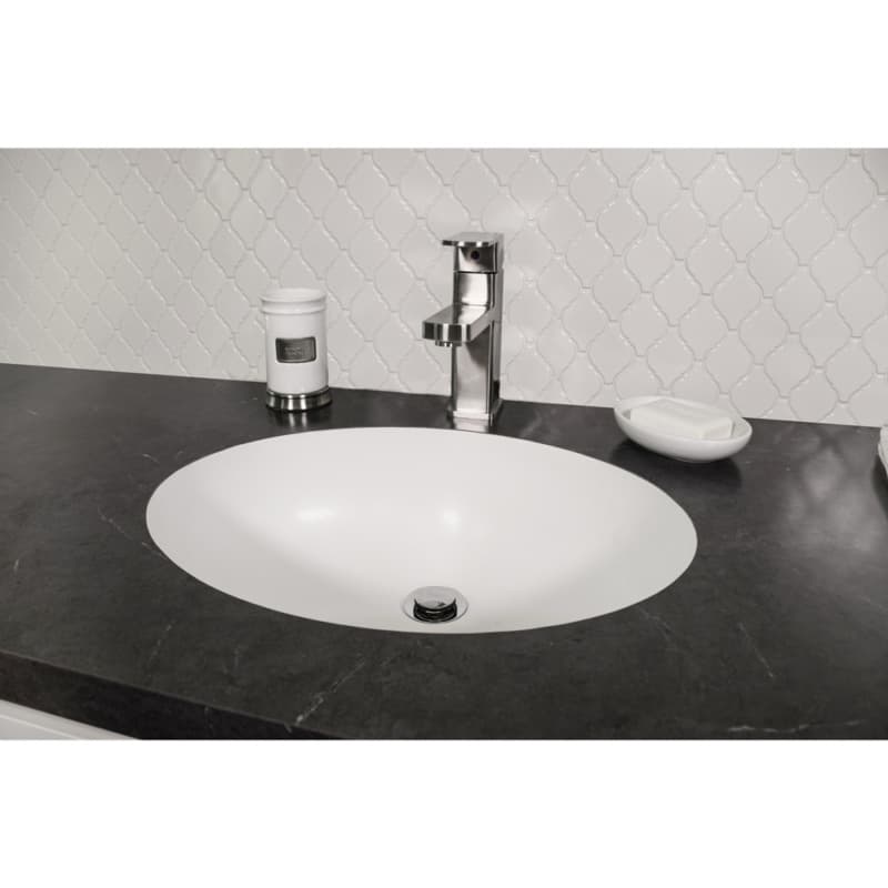 Q-306 Quartz Undermount Single Bowl Vanity Sink, 19" x 15" x 5-1/2", Bisque
