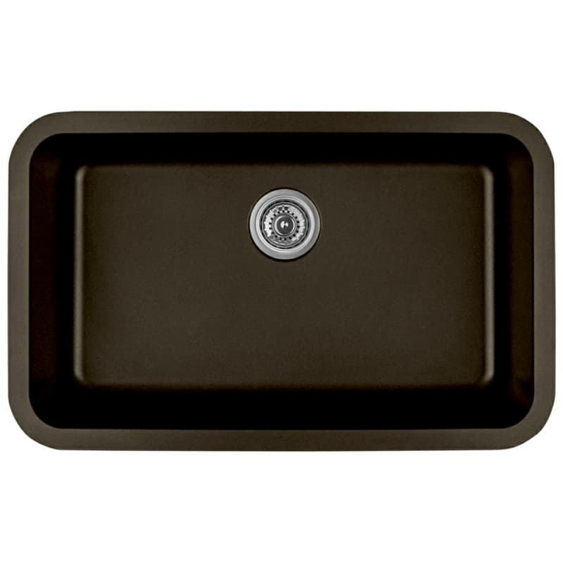 Q-340 Quartz Under Mount Extra Large Single Bowl Kitchen Sink, 30-7/8" x 18-7/8" x 9", Brown