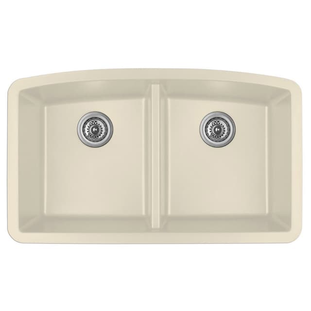 Karran QU-710 Quartz Series Undermount Double Equal Bowl Composite Kitchen Sink