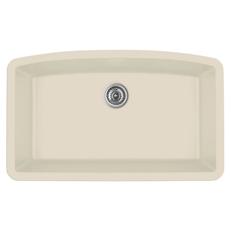 Karran QU-712 32" Undermount Kitchen Sink in Bisque | 80% Quartz | Heat-safe to 535°F | 25-Year Warranty