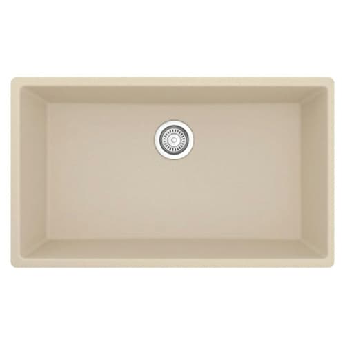 QU-812 Quartz Undermount Large Single Bowl Kitchen Sink, 32-1/4" x 19-1/4" x 9", Bisque