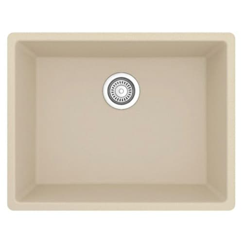 QU-820 Quartz Undermount Single Bowl Kitchen Sink, 24-3/8" x 19-1/8" x 9", Bisque