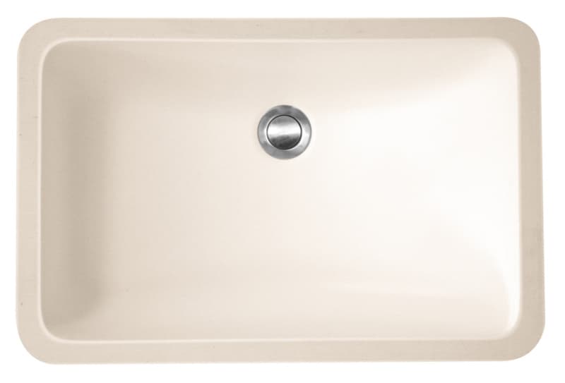 Karran 21"x14 Bisque Acrylic Undermount Vanity Sink | A-309 Traditional