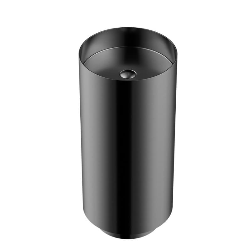 Cinox CCP100 Stainless Steel Free-Standing Round Pedestal Sink, 15" x 15" x 32-5/8", Gunmetal Gray