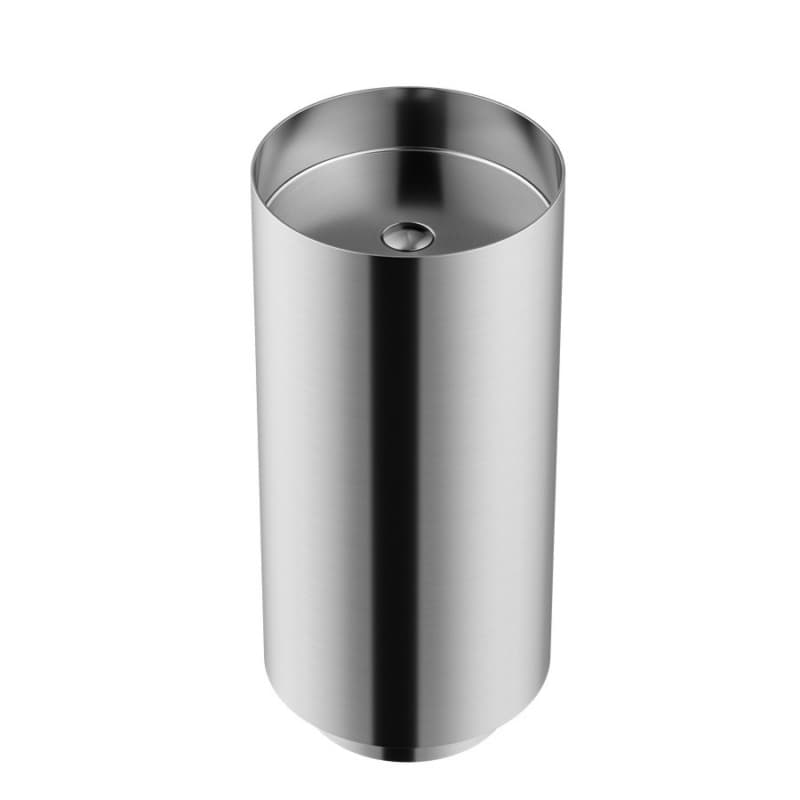 Cinox CCP100 Stainless Steel Free-Standing Round Pedestal Sink, 15" x 15" x 32-5/8", Stainless Steel