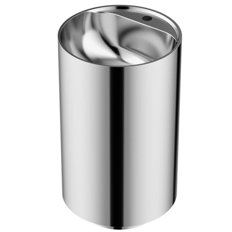 Cinox CCP400 Stainless Steel Free-Standing Sleek Round Pedestal Sink, 16-1/2" x 16-1/2" x 32-5/8", Stainless Steel