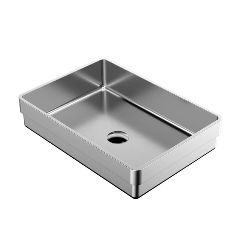 Cinox Stainless Steel Drop-In Rectangular Bathroom Sink, 20-1/16" x 14-1/8" x 4-3/4", Stainless Steel