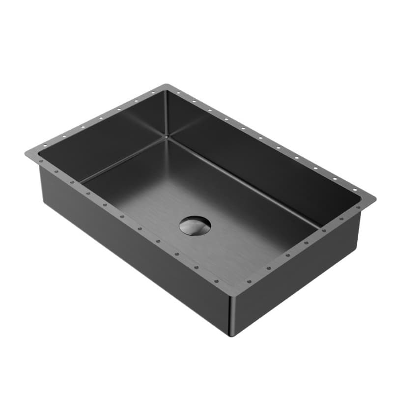 Cinox Stainless Steel Undermount Rectangular Bathroom Sink, 21-5/8" x 15" x 5-1/2", Gunmetal Gray