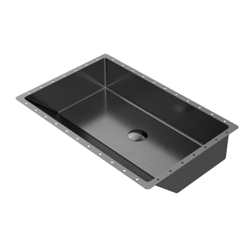 Cinox Stainless Steel Undermount Rectangular Bathroom Sink, 23-5/8" x 15-3/4" x 5-7/16", Gunmetal Gray
