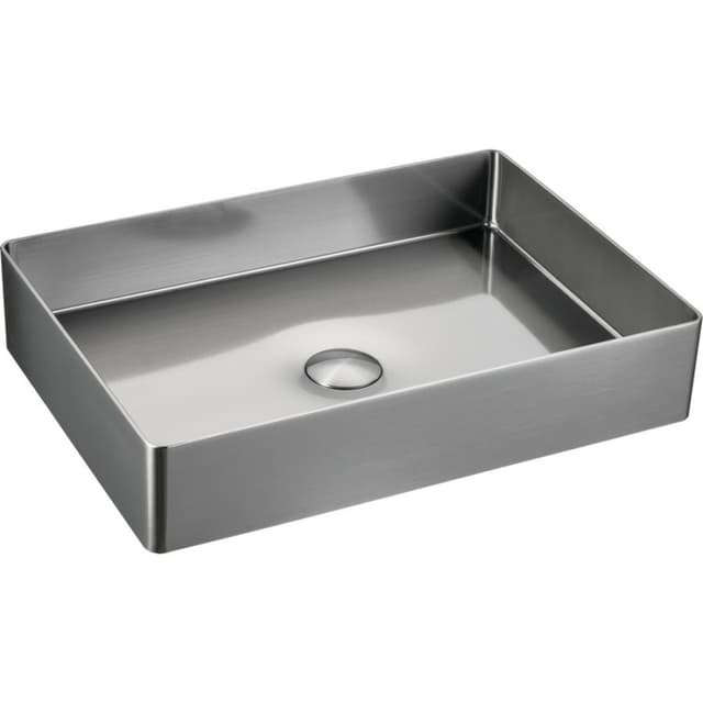 Cinox Stainless Steel Rectangular Vessel Bathroom Sink, 23-5/8" x 15-3/4" x 3-7/8", Stainless Steel
