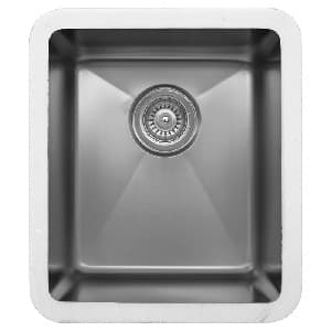 Edge 400 Stainless Steel Under Mount 18G Single Bowl Bar/Prep Sink, 16-1/4" x 18-1/4" x 9