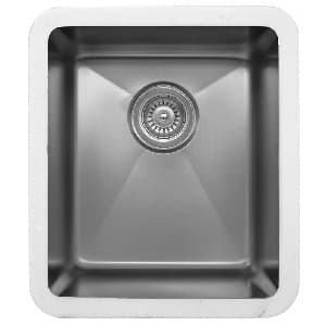 Edge 400 Stainless Steel Under Mount 18G Single Bowl Kitchen Sink, 16-1/4" x 18-1/4" x 6