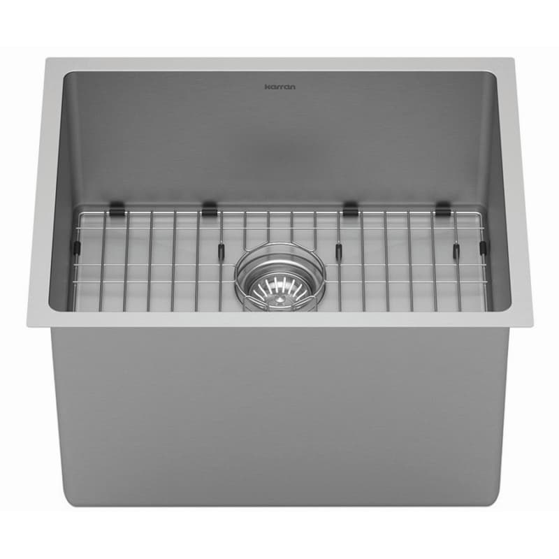 Elite Stainless Steel Undermount 16G Single Bowl Kitchen Sink Kit, 23" x 18" x 14"