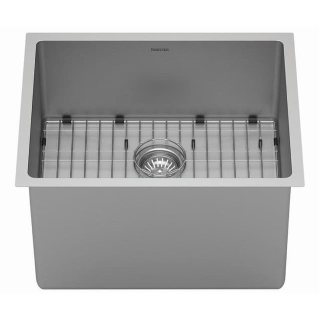 Elite Stainless Steel Undermount 16G Single Bowl Kitchen Sink Kit, 23" x 18" x 14"