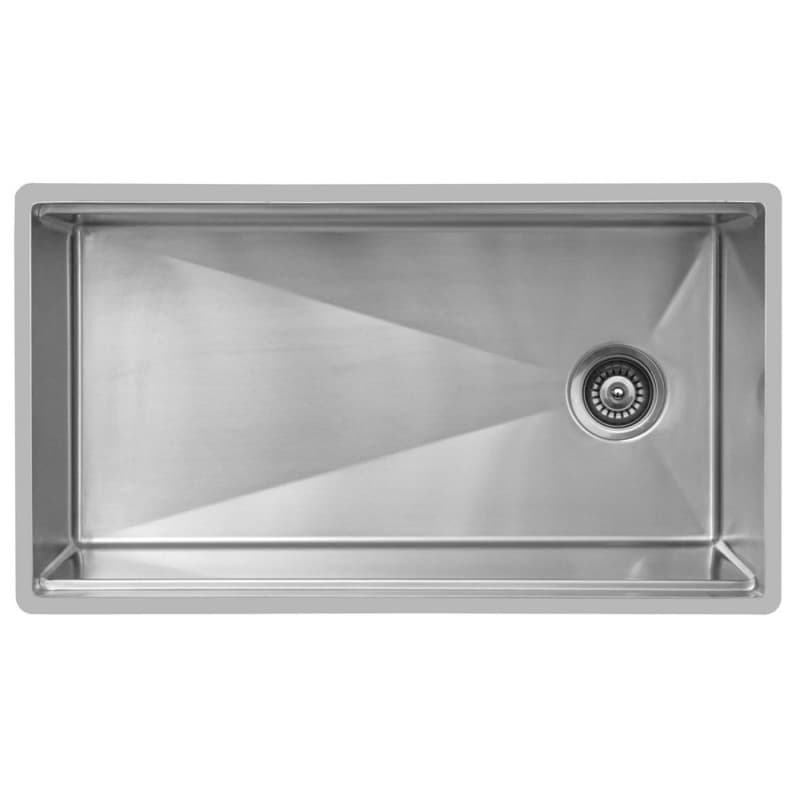 Edge Seamless Stainless Steel Undermount Large Single Bowl Workstation Kitchen Sink, 32-1/2" x 18-1/4" x 10"