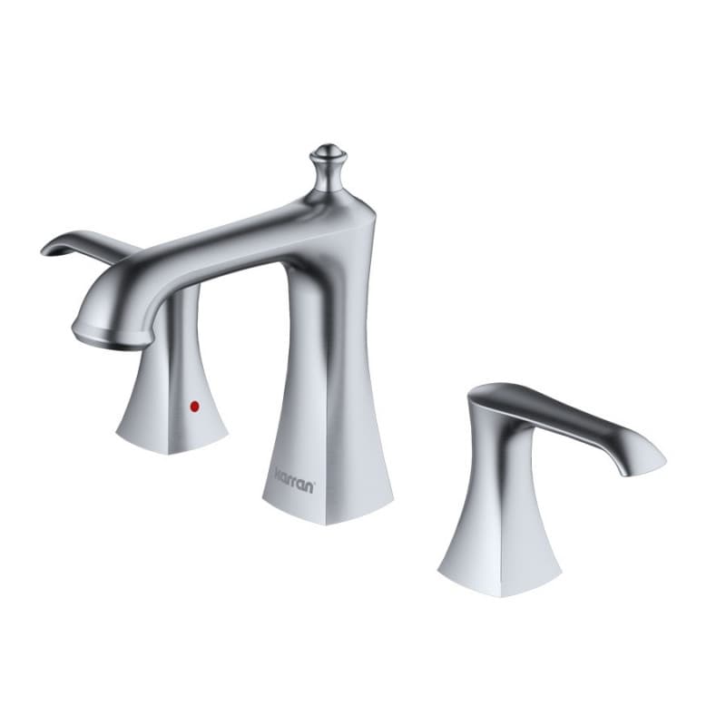 Woodburn Double-Handle Widespread Bathroom Faucet With Pop-Up Drain, Stainless Steel