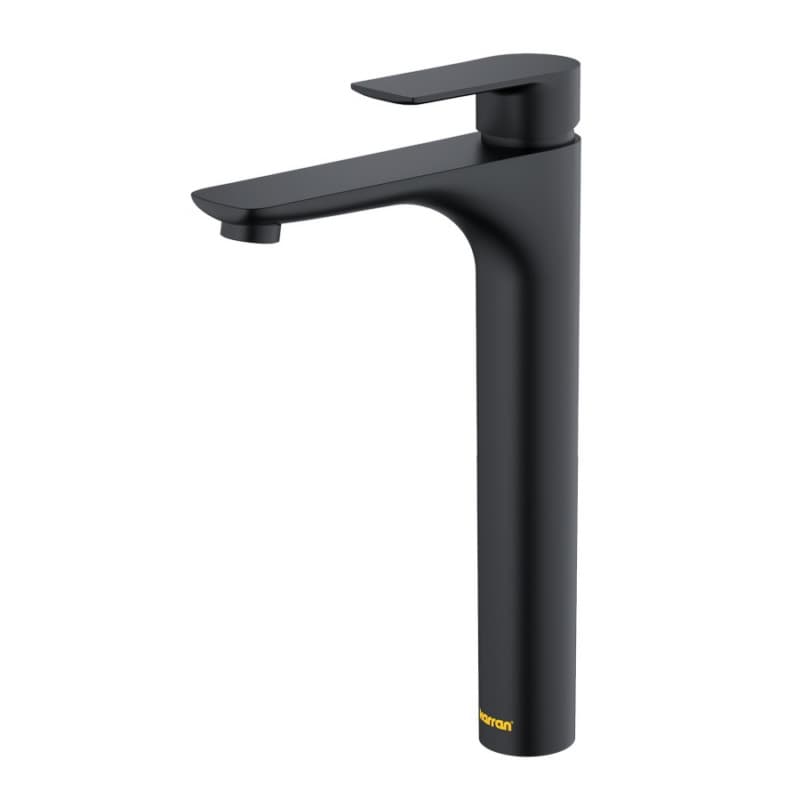 Kayes Single-Handle Vessel Bathroom Faucet with Pop-up Drain, Matte Black