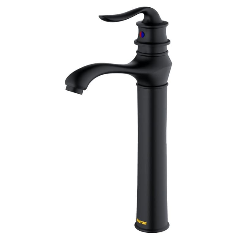 Dartford Single-Handle Vessel Bathroom Faucet with Pop-up Drain, Matte Black