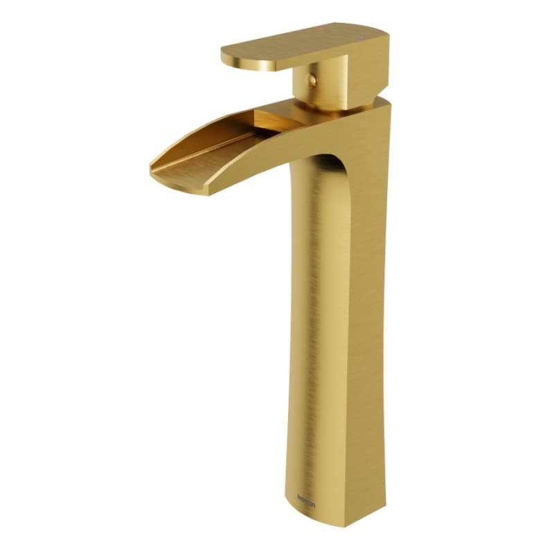 Kassel Single-Handle Single Hole Vessel Bathroom Faucet with Matching Pop-up Drain, Gold
