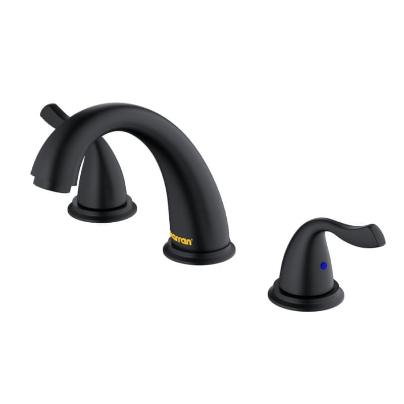 Fulham Double-Handle Widespread Bathroom Faucet with Pop-up Drain, Matte Black