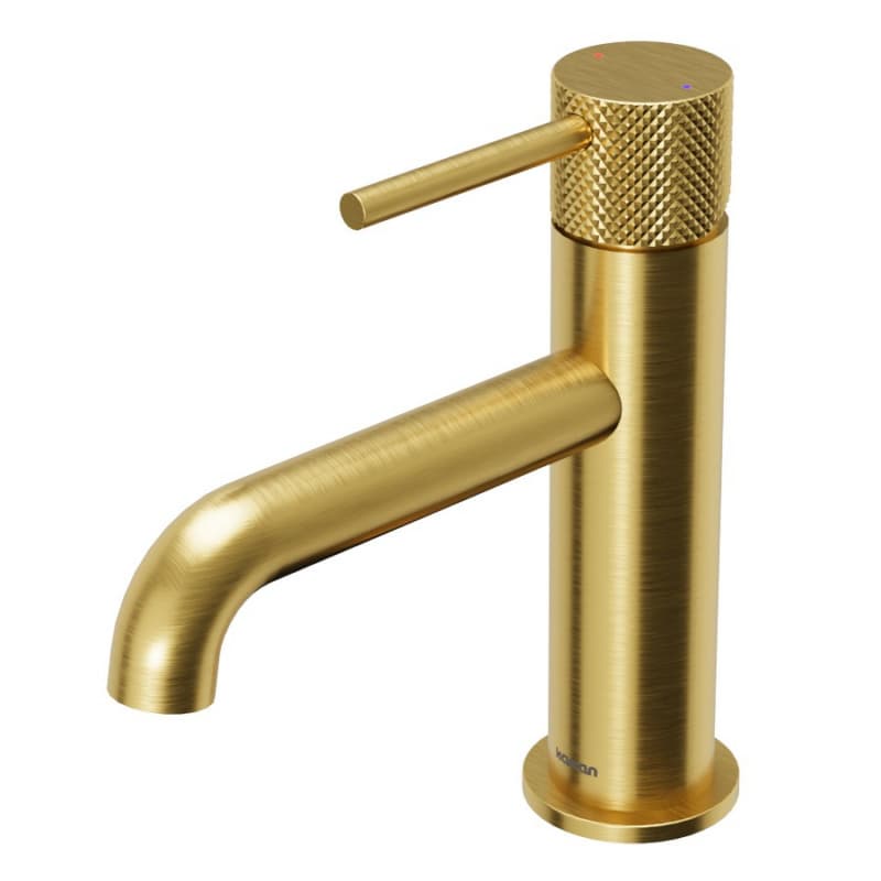 Tryst Single-Handle Single Hole Basin Bathroom Faucet with Matching Pop-up Drain, Gold