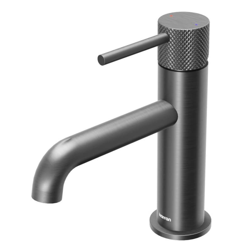 Tryst Single-Handle Single Hole Basin Bathroom Faucet with Matching Pop-up Drain, Gunmetal Gray