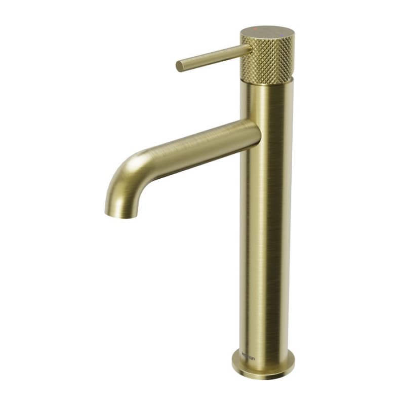 Tryst Single-Handle Single Hole Vessel Bathroom Faucet with Matching Pop-up Drain, Brushed Gold
