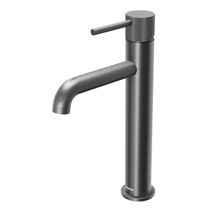 Tryst Single-Handle Single Hole Vessel Bathroom Faucet with Matching Pop-up Drain, Gunmetal Gray