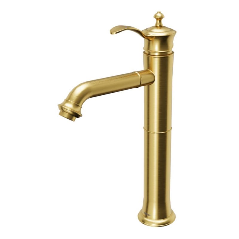 Vineyard Single-Handle Single Hole Vessel Bathroom Faucet with Matching Pop-up Drain, Gold