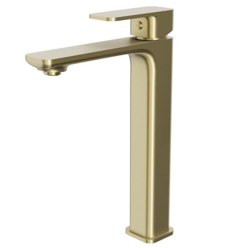 Venda Single-Handle Single Hole Vessel Bathroom Faucet with Matching Pop-up Drain, Brushed Gold
