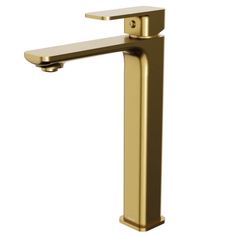 Venda Single-Handle Single Hole Vessel Bathroom Faucet with Matching Pop-up Drain, Gold