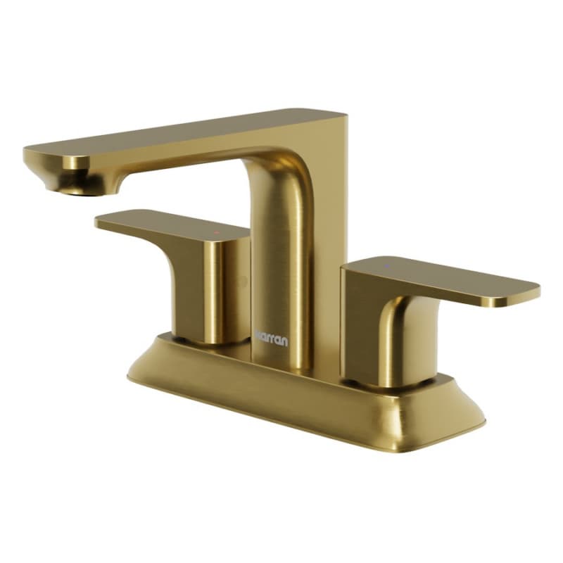 Venda Double-Handle Two Hole Centerset Faucet Bathroom Faucet with Matching Pop-up Drain, Brushed Gold