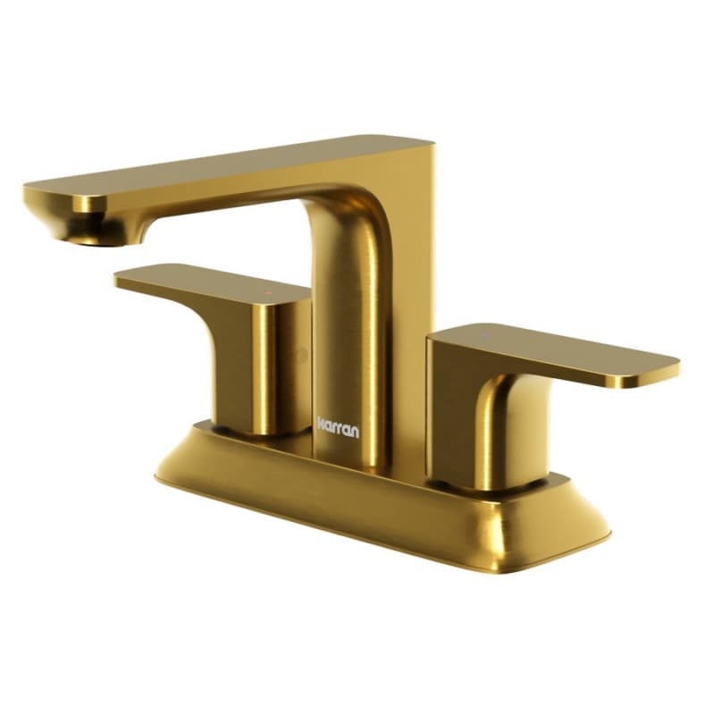 Venda Double-Handle Two Hole Centerset Faucet Bathroom Faucet with Matching Pop-up Drain, Gold