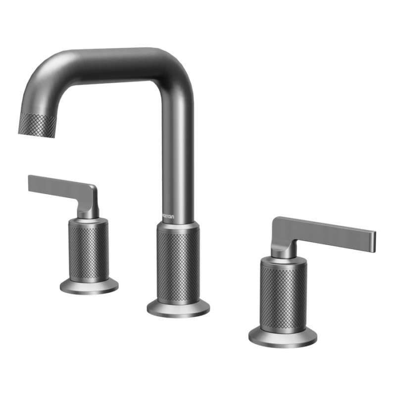 Gillingham Double-Handle Three Hole Widespread Basin Bathroom Faucet, Gunmetal Gray