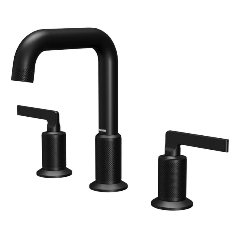 Gillingham Double-Handle Three Hole Widespread Basin Bathroom Faucet, Matte Black